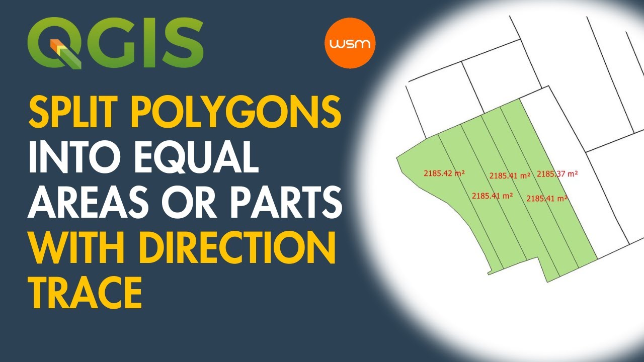 QGIS - Split Polygons into Equal Areas or Parts with Direction Trace
