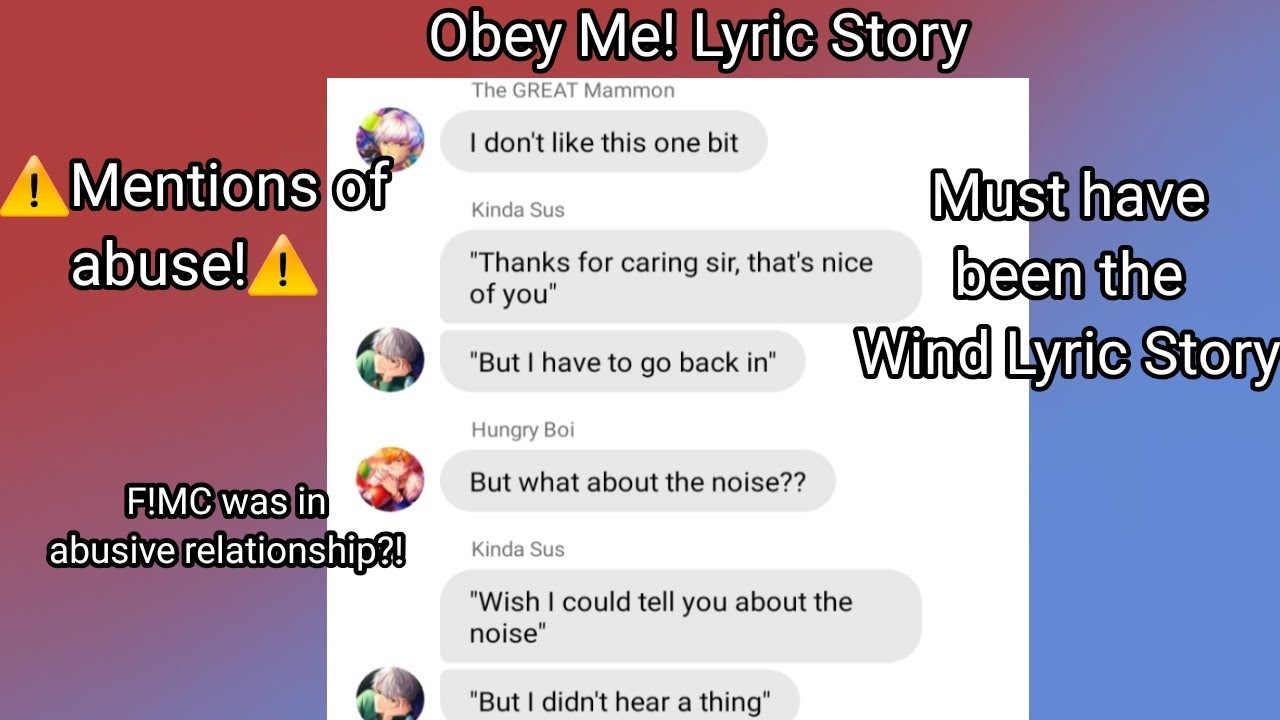 Must Have Been The Wind Lyric Story | Obey Me! Lyric Story | ⚠️Read description!⚠️