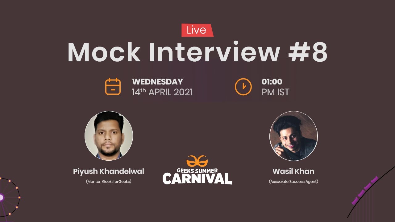 Live Mock Interview | Product & Service-Based Companies