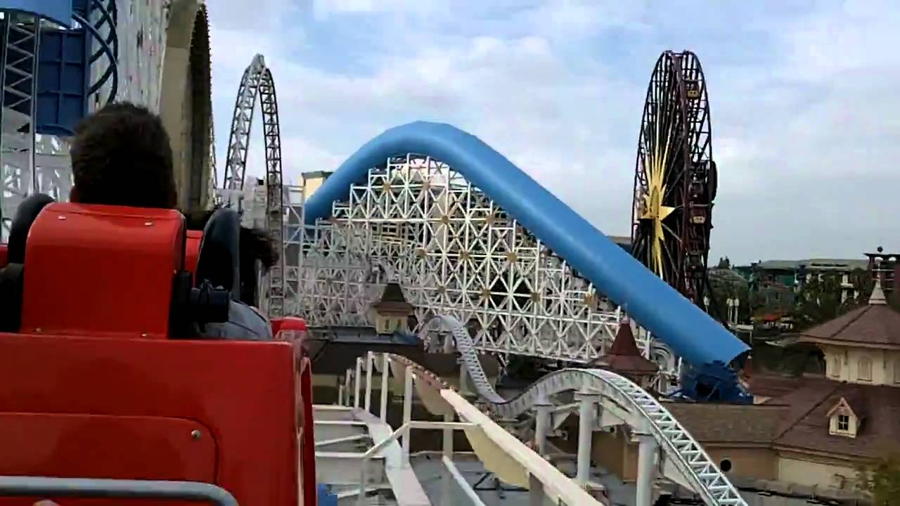 Disney Land California Screamin' Roller Coaster Ride!  HD