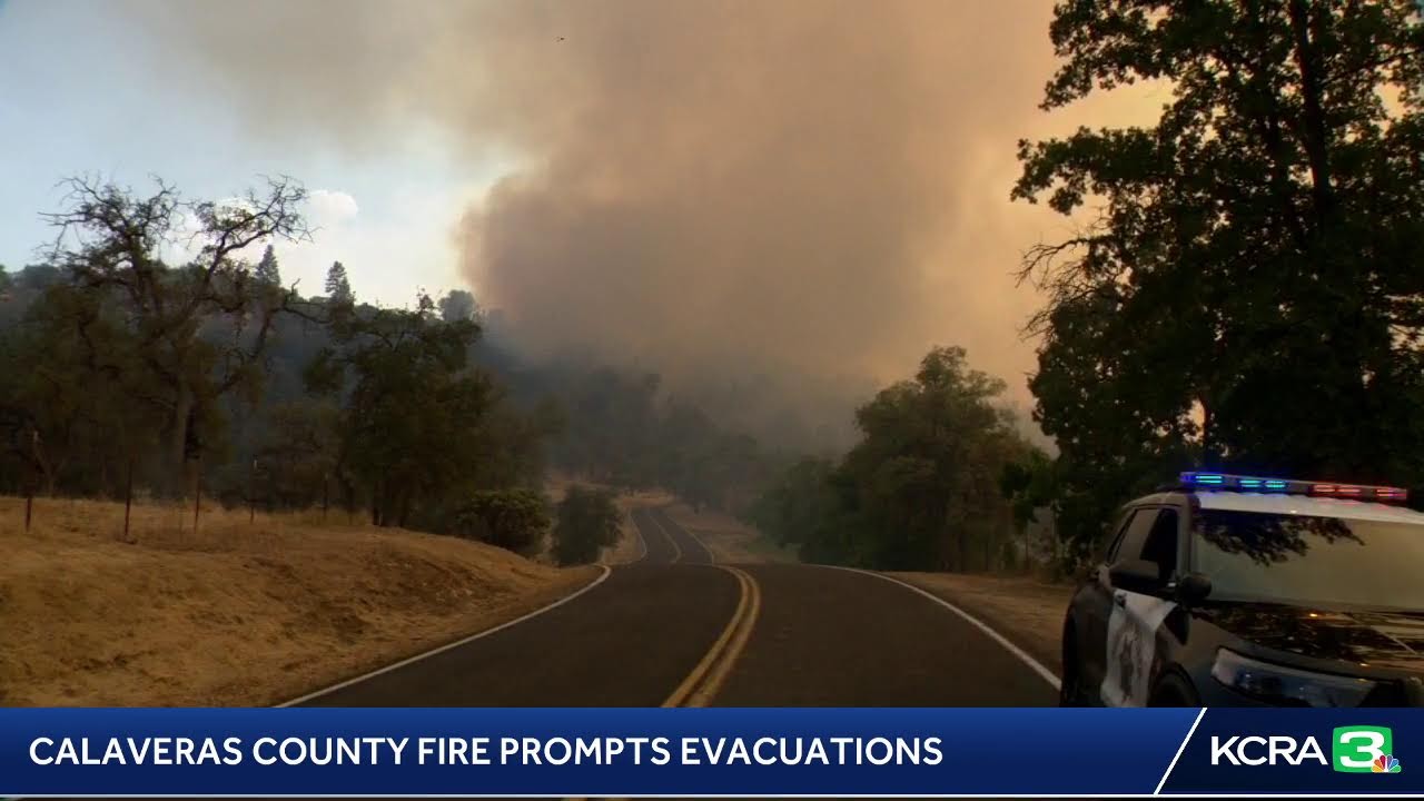 Livecopter 3 is over the 2-7 Fire in Calaveras County