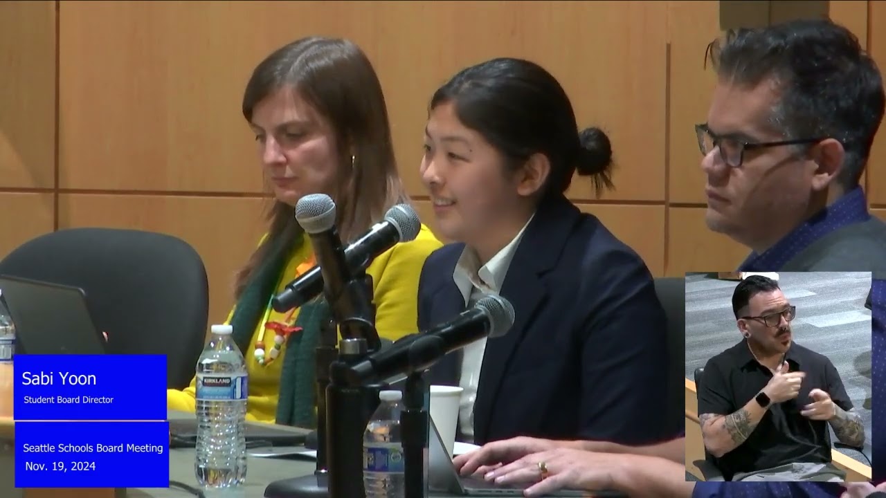 Seattle Schools Board Meeting Nov. 19, 2024