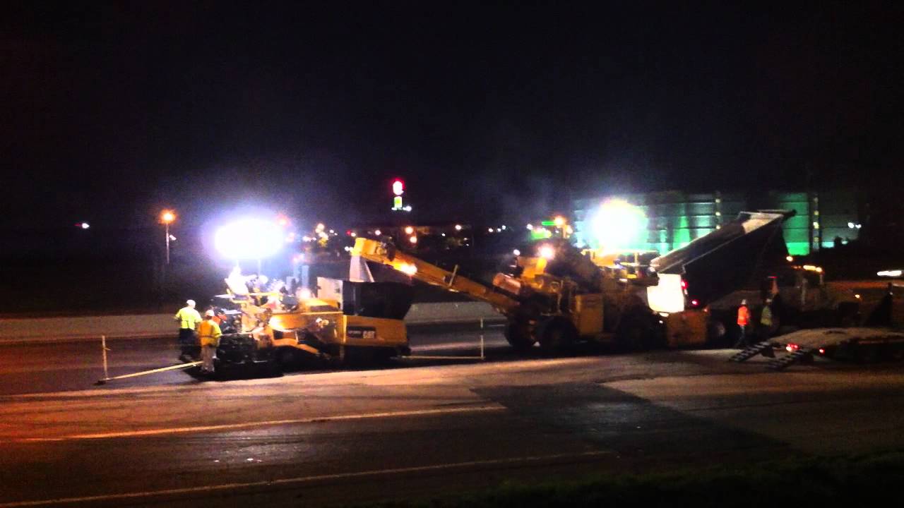 Eaton Asphalt Resurfacing Interstate 75 at Night