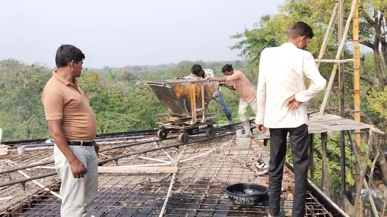 Rcc bhrai ka kaam bahut achha chal raha hai #construction #rcc# viral #vlog #video 