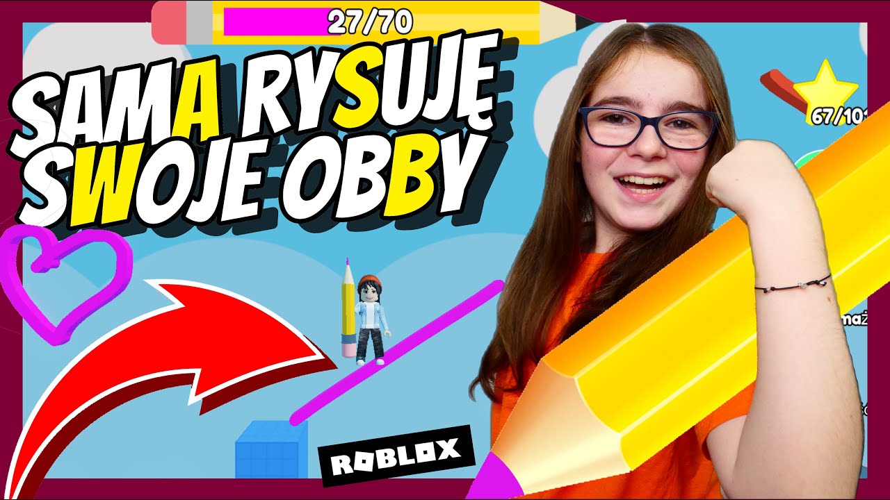 SAMA RYSUJĘ SWOJE OBBY. Doodle Obby Roblox  #notogramy