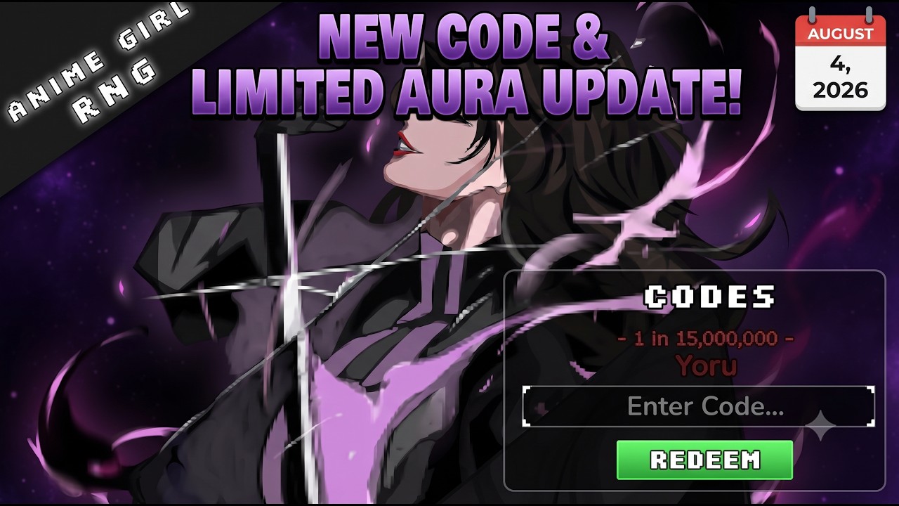 AIZEN'S ARRIVAL & LIMITED AURA UPDATE! + New Codes | Anime Girl RNG Roblox (August 4, 2026)