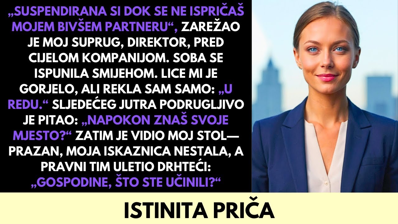 Moj CEO Suprug Me Suspendirao Pred Svima—Do Jutra Sam Već Imala Njegovu Tvrtku