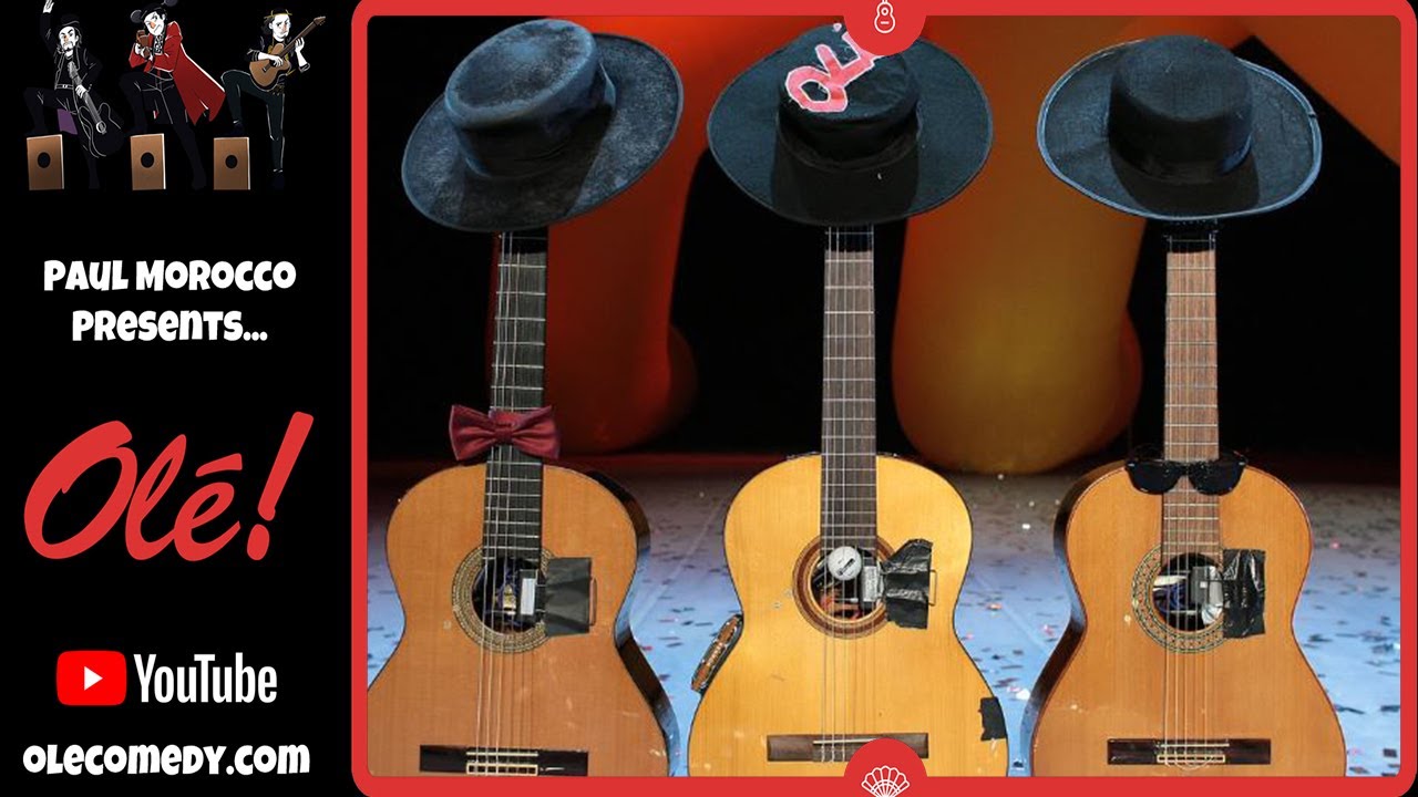 Ole Comedy in Paris France.Guitar and  Flamenco Funny Show ! Paul Morocco ! Enjoy Great Guitars !