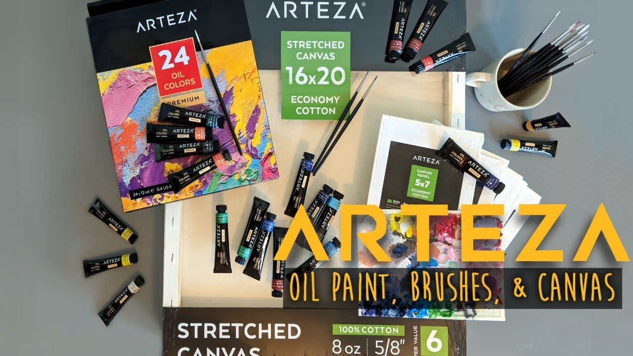 ARTEZA Oil Paint, Canvas, & Brush Review