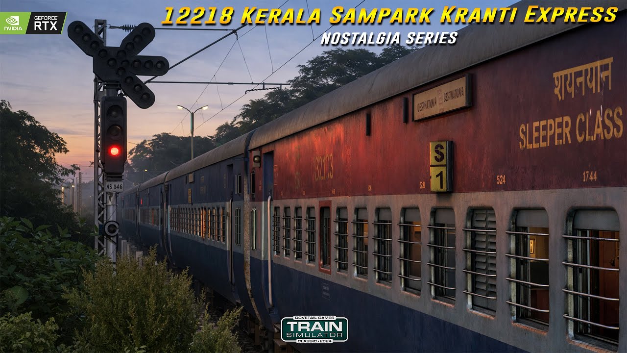 12218 Kerala Sampark Kranti Express | Nostalgia Ride | ICF Journey | Realistic Morning Scenario