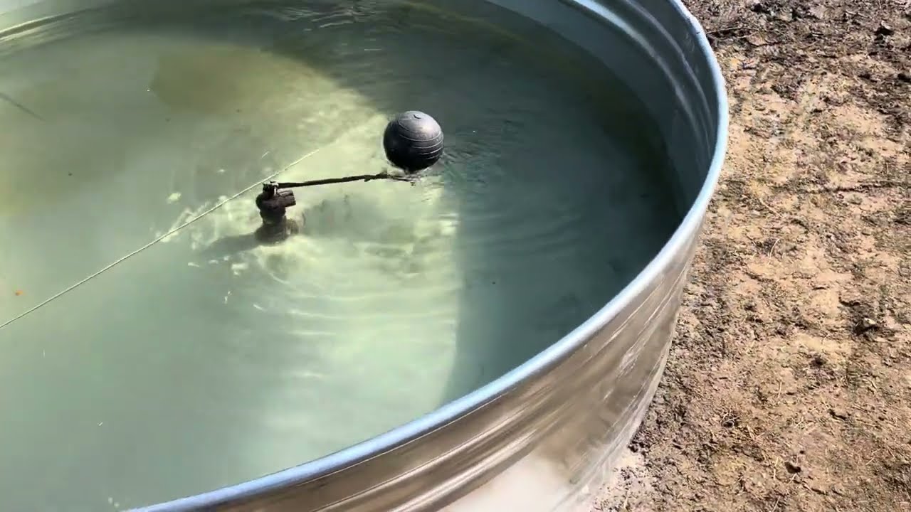 Greg explains each step of installing a pond gravity flow stock tank.