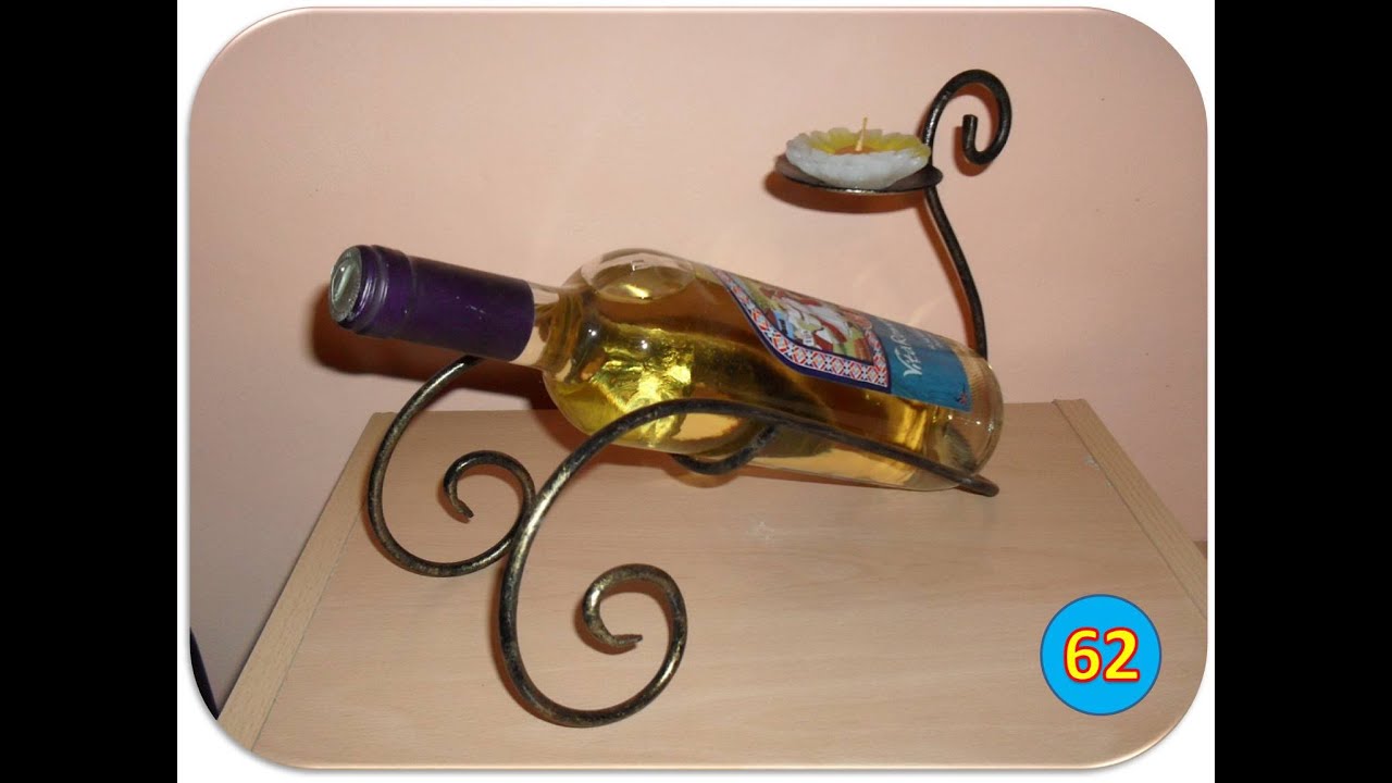 How to make a wine bottle and candle holder