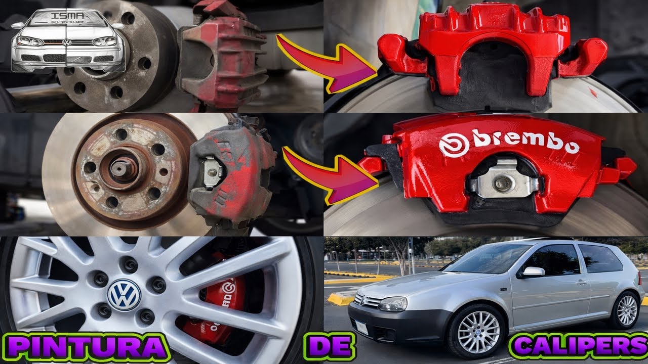 PINTURA DE CALIPERS, INSTALANDO CENTROS DE VW, BREMBO, CUBREBIRLOS Y TAPONES DE VÁLVULAS  AL GTI MK4