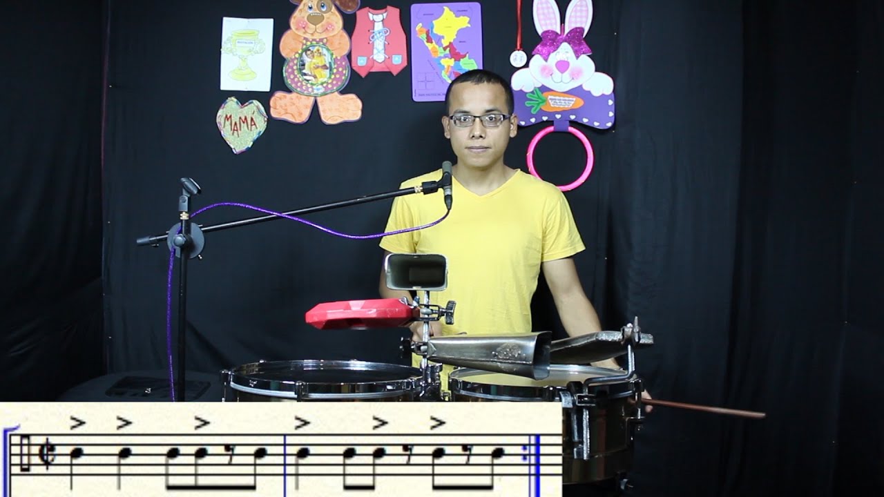 CASCARA PATTERN ON TIMBALES (PEPON CLASES DE PERCUSION)