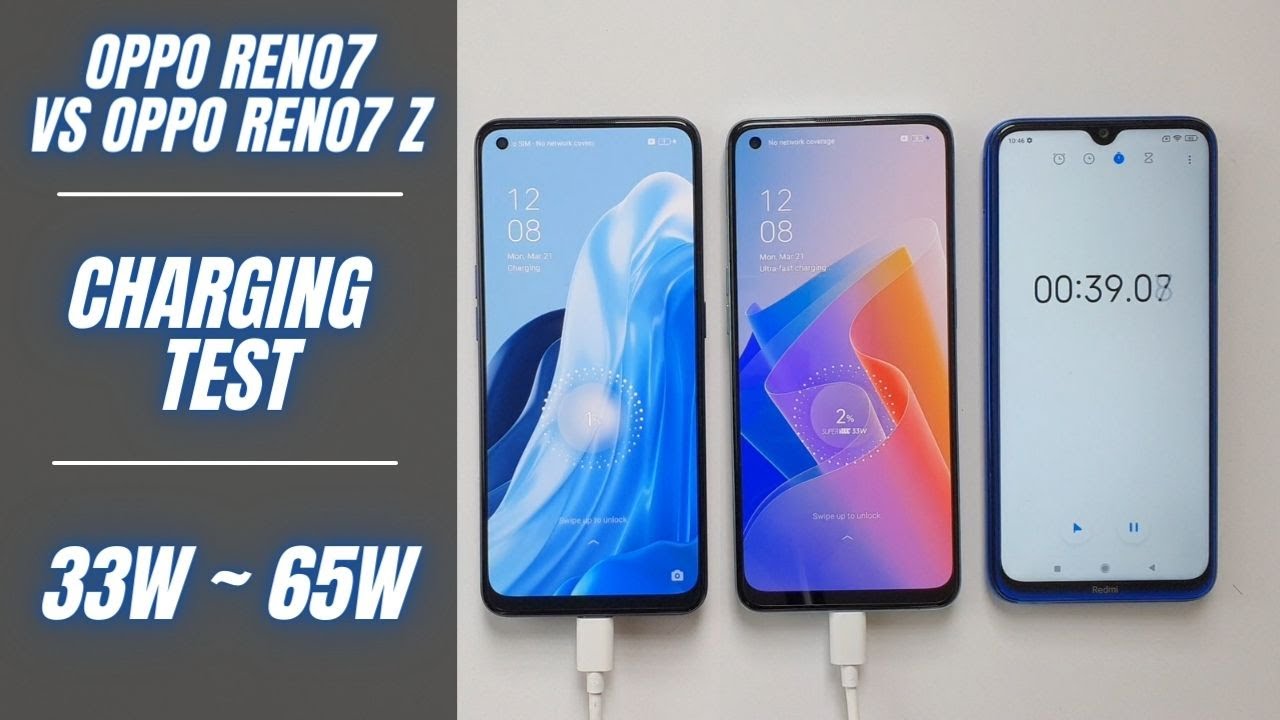 Oppo Reno7 5G vs Oppo Reno7 Z 5G Battery Charging test 0% to 100%