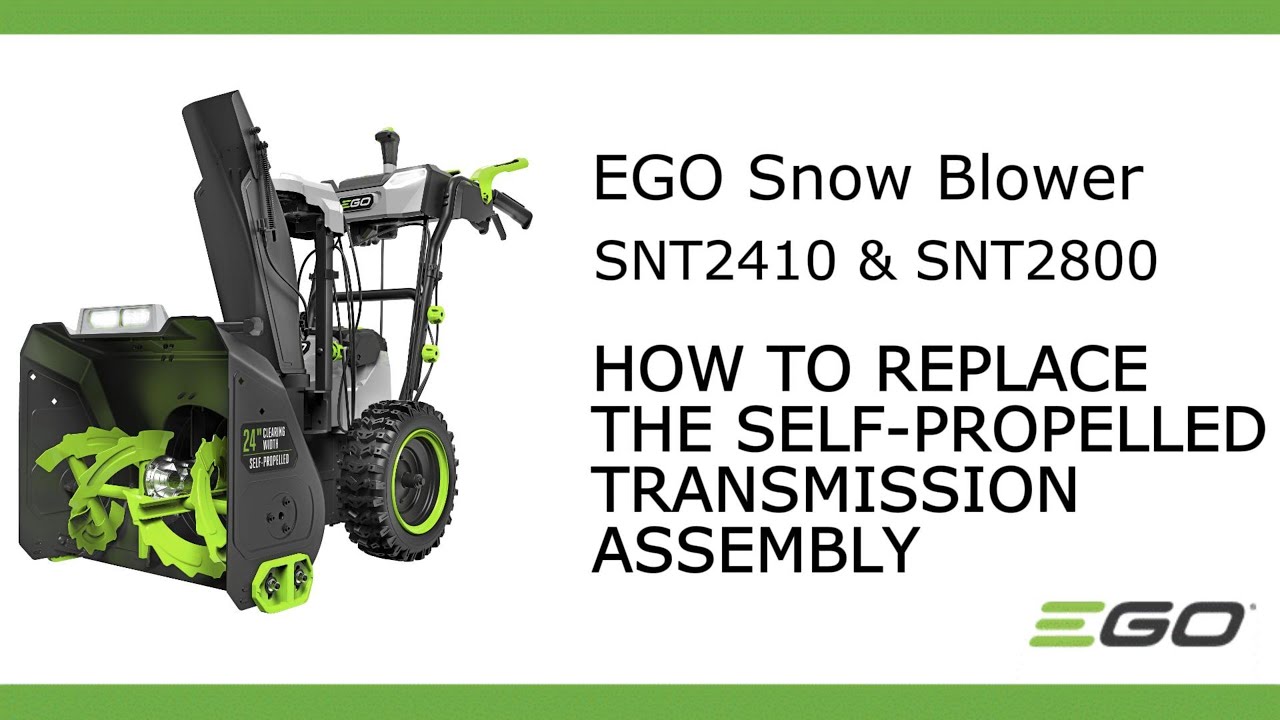 EGO SNT2410&SNT2800_How to Replace the Self-propelled Transmission Assembly