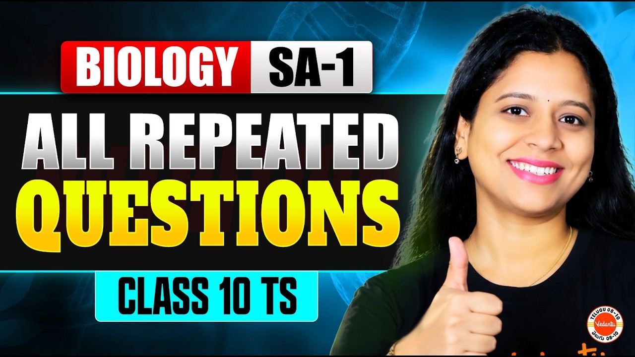 SA-1 Biology Most Repeated Questions🔥| Class 10 TS Board | Sunaina Mam