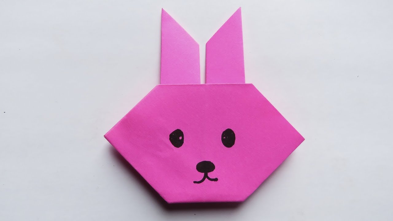 Como Hacer una Carita de Conejo de Papel Fácil☺ORIGAMI
