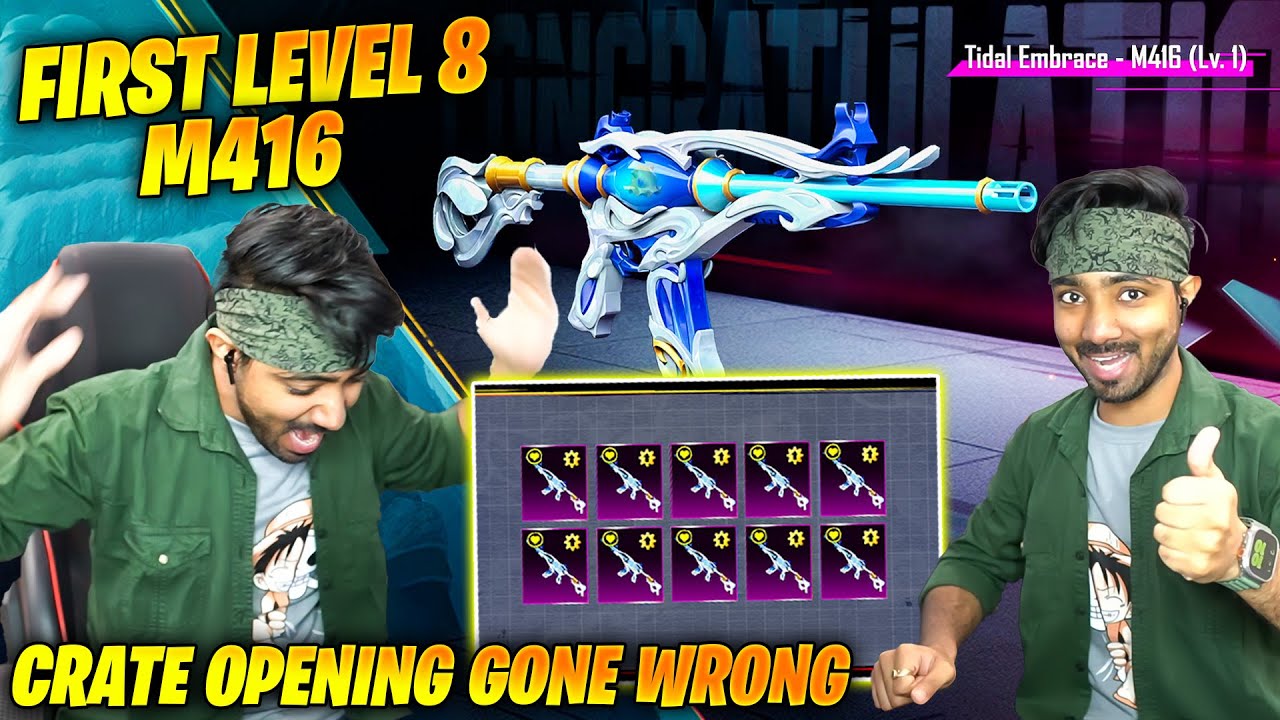 😱 OMG !! I MAXED OUT THE NEW LEVEL 8 M416 ON-HIT EFFECT | TIDAL EMBRACE M416 CRATE OPENING IN BGMI