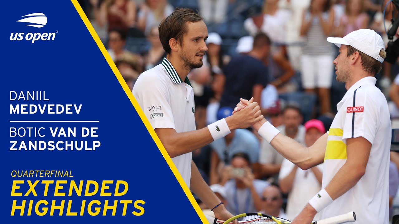 Daniil Medvedev vs Botic Van De Zandschulp Extended Highlights | 2021 US Open Quarterfinal