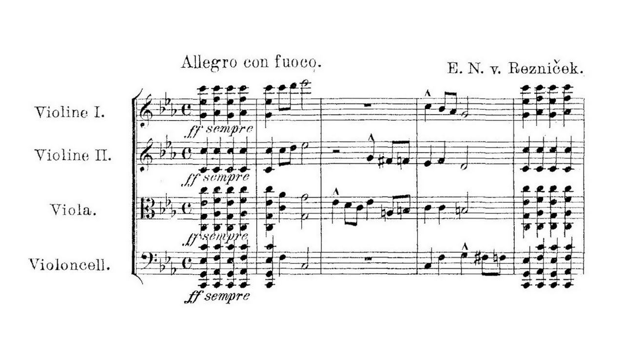 Emil von Reznicek – String Quartet No.1, in C minor