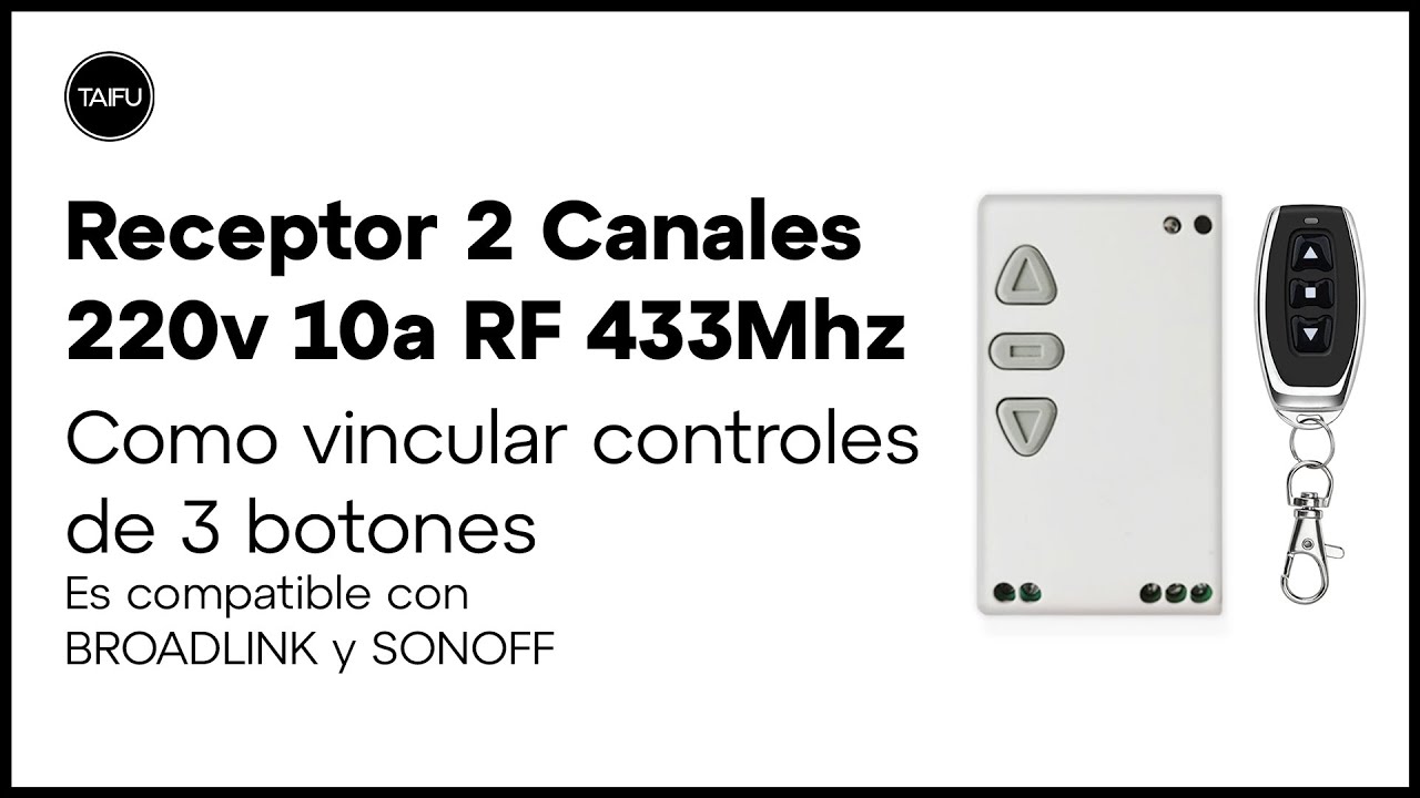 Receptor inalámbrico de 2 canales 220v para motor Tubular