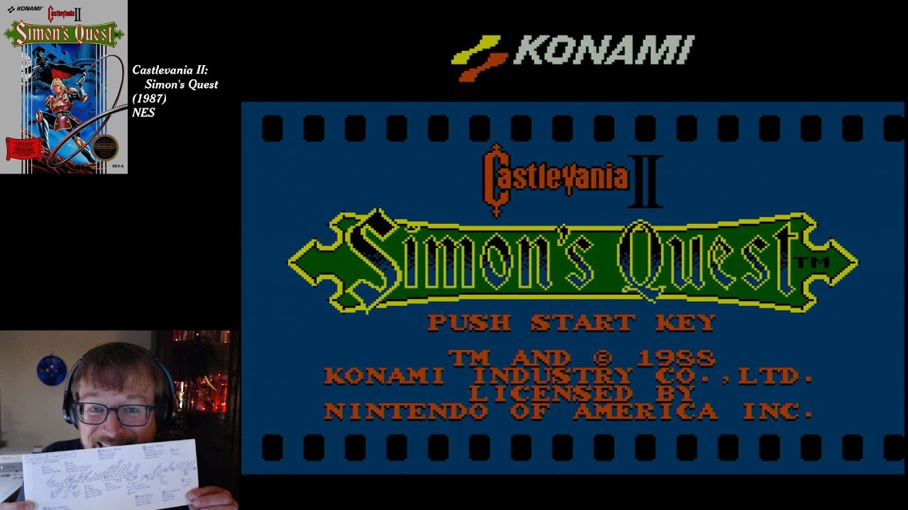 Castlevania II: Simon's Quest (NES, 1988) - Erik's map of Transylvania 🗺️