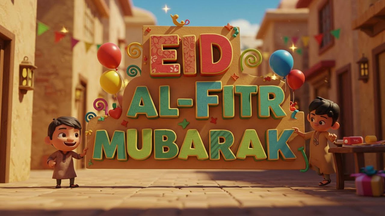 Eid al-Fitr Nasheed for Kids | Easy Islamic Song | Eid Mubarak!