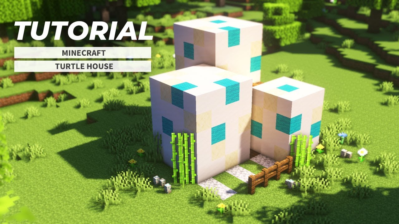 【マインクラフト】かわいい亀のタマゴの家の作り方(建築講座)