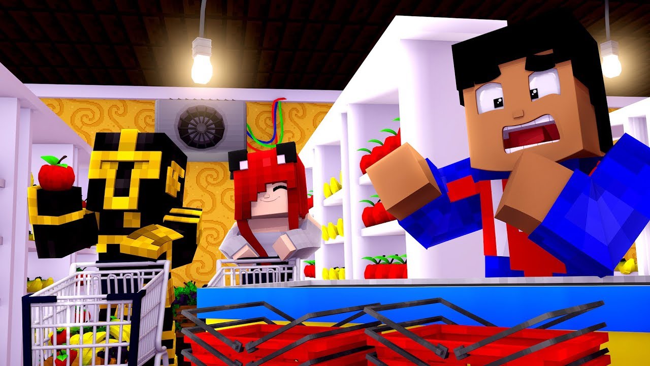 MI MANSIÓN SE CONVIERTE EN UN SUPERMERCADO EN MINECRAFT TROLL 😱🍏