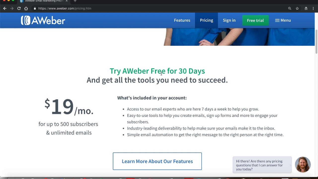 AWeber Pricing