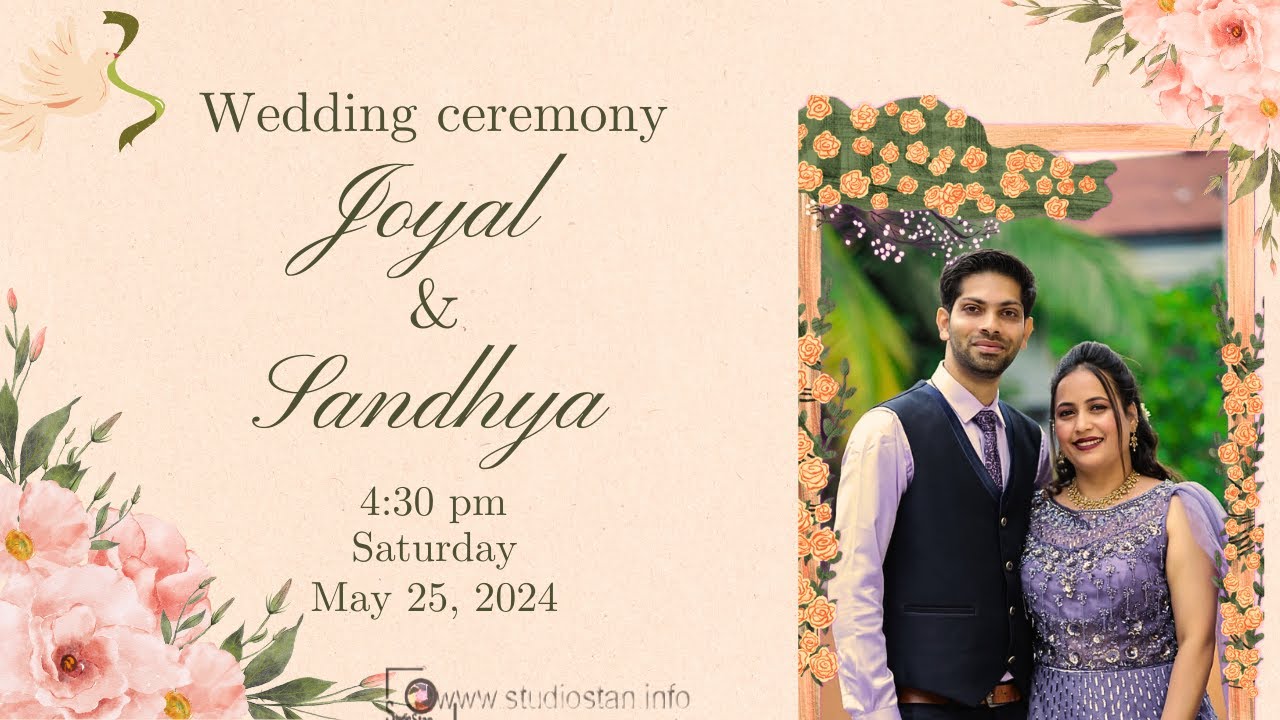 JOYAL & SANDHYA ll WEDDING LIVE STREAM l @urstudiostan7547 #wedding #christian