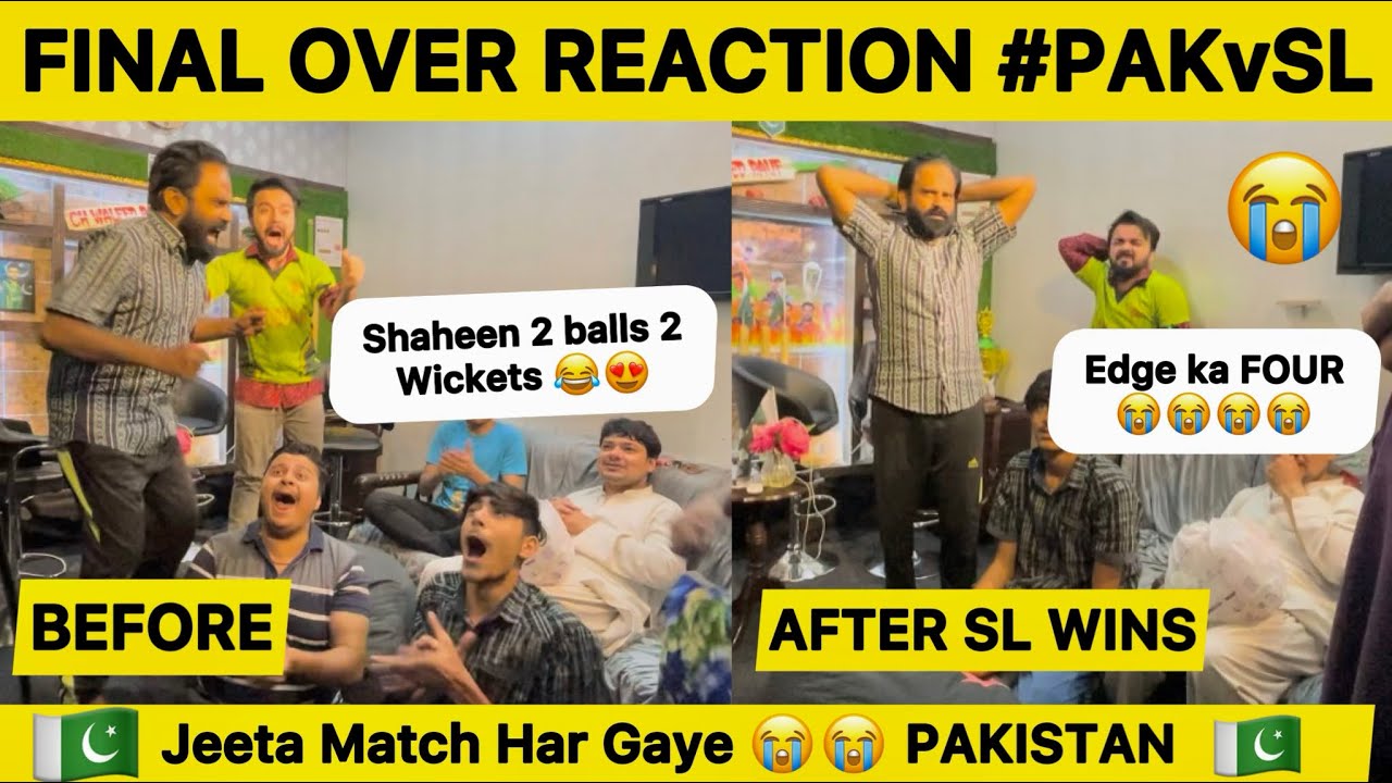 Final over Reaction ye Kese Haar gaye..😭 PAKISTAN  FANS REACTION on Srilanka vs PAK Asiacup Match