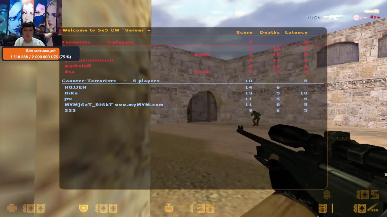 LIVE STREAM CS 1.6 SHOWMATCH   #N1AWP