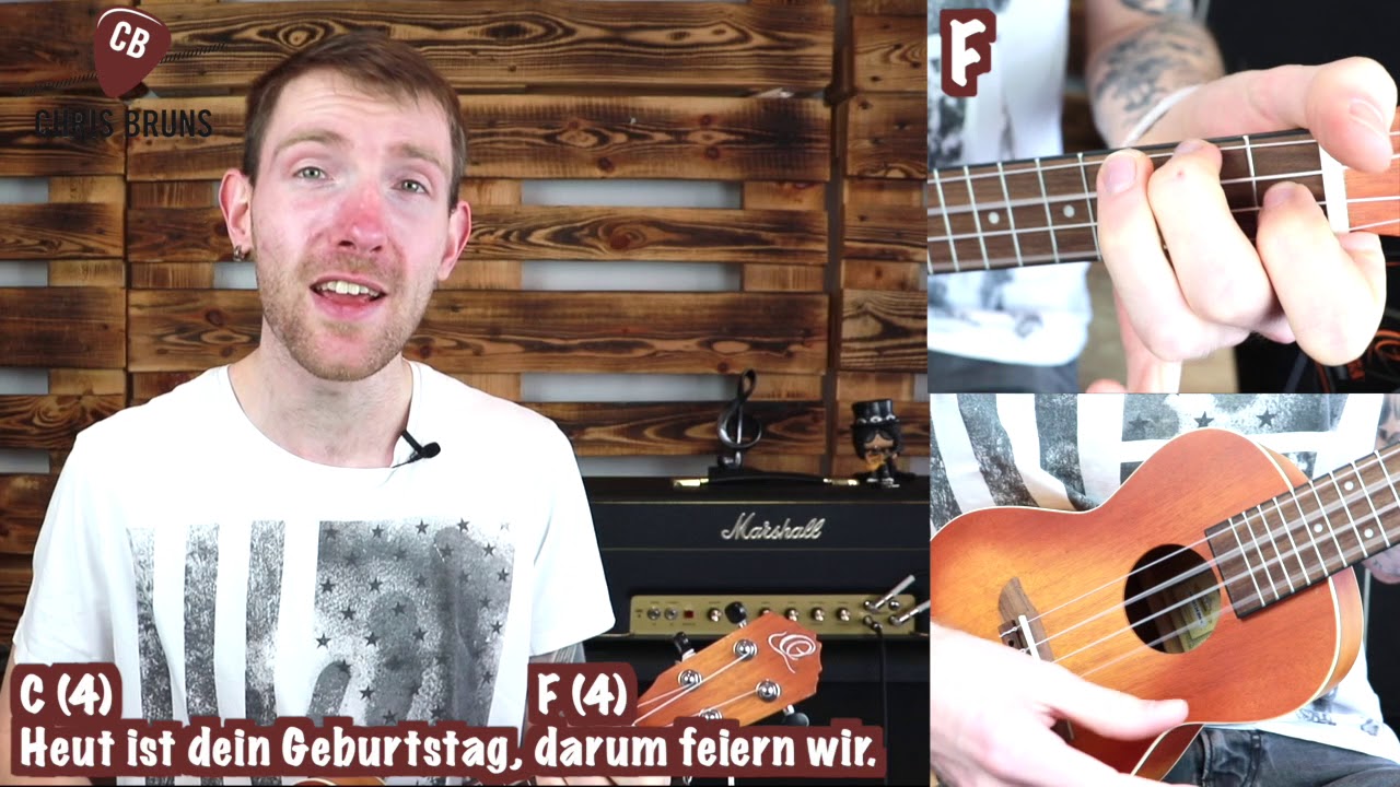 Wie schön, dass du geboren bist - Ukulele - Kinderlied Ukulele-für ErzieherIn - Ukulele lernen