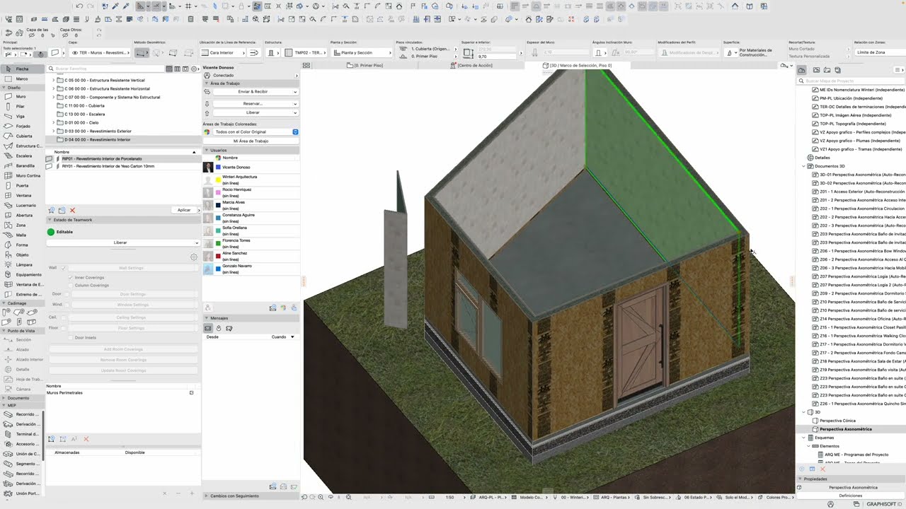 Crear Revestimiento Interior con Varita Mágica (Alternativa 2) en Archicad