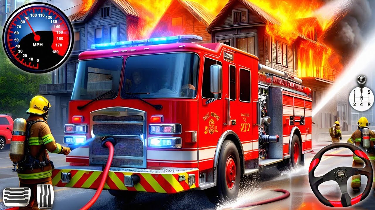 FireFighter Truck Rescue Simulator 3D - US Emergency 911 Ambulance Driving - Android Gameplay