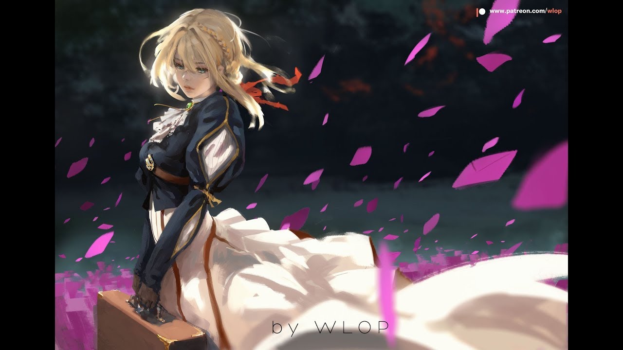 Photoshop painting process- Violet Evergarden