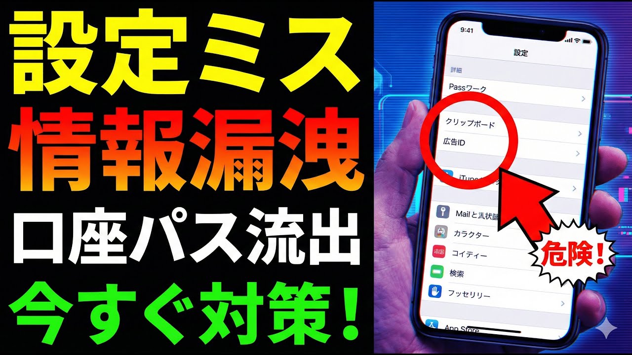 「設定ミスで口座情報が漏れる！手遅れになる前に確認を！」