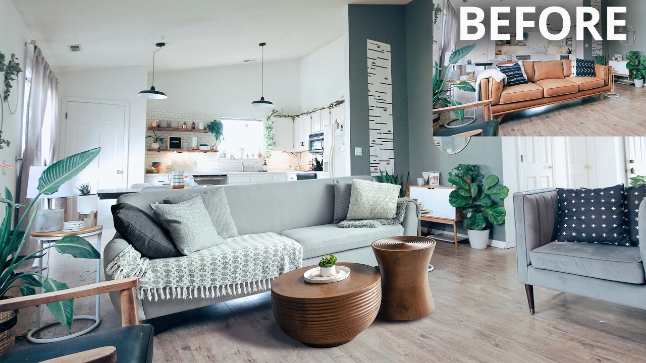 Replacing white sofa and some interior with light brown sofa - Photoshop interior design tutorials