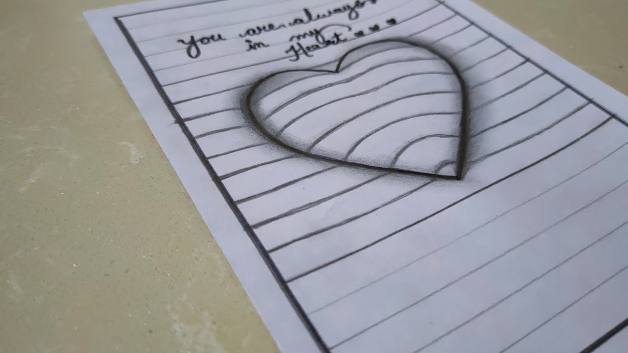 3d Heart Card for Valentine's Day 