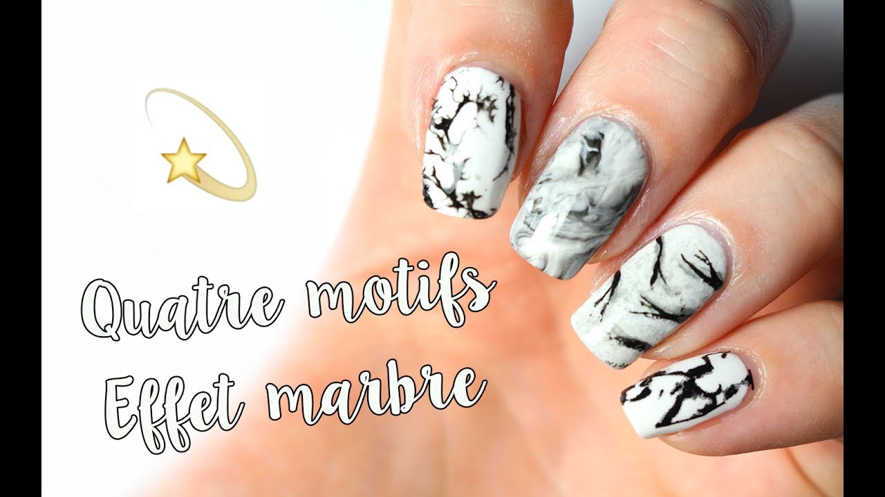 💫 Quatre façons de faire un nail art effet marbre !