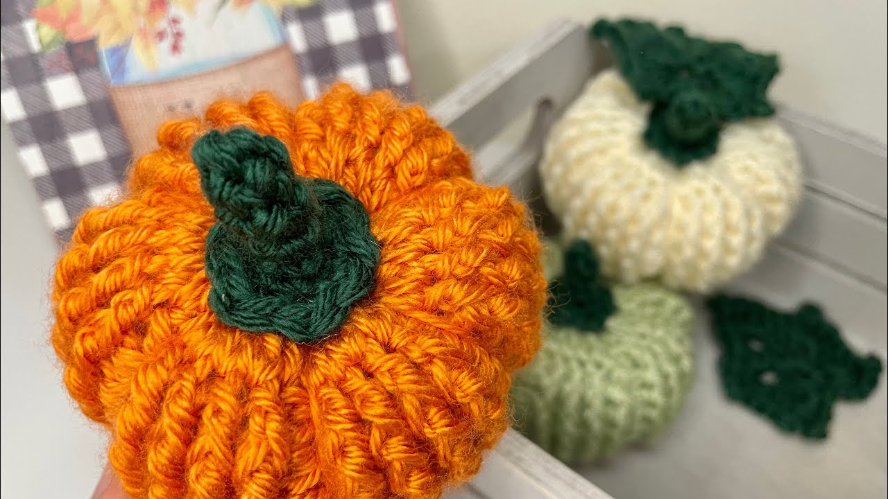 Crochet pumpkin | Гарбуз гачком | pumpkin crochet | тыква крючком | листик тыквы крючком