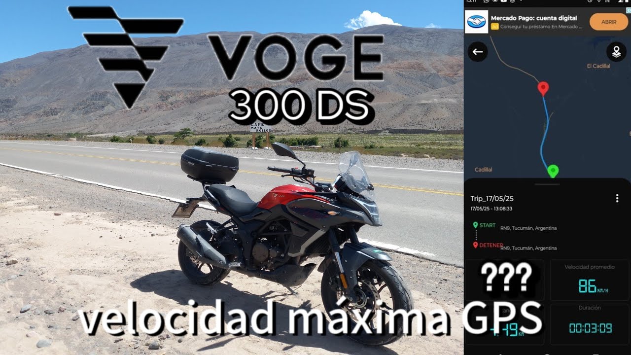 Voge 300 DS velocidad máxima (top speed GPS)