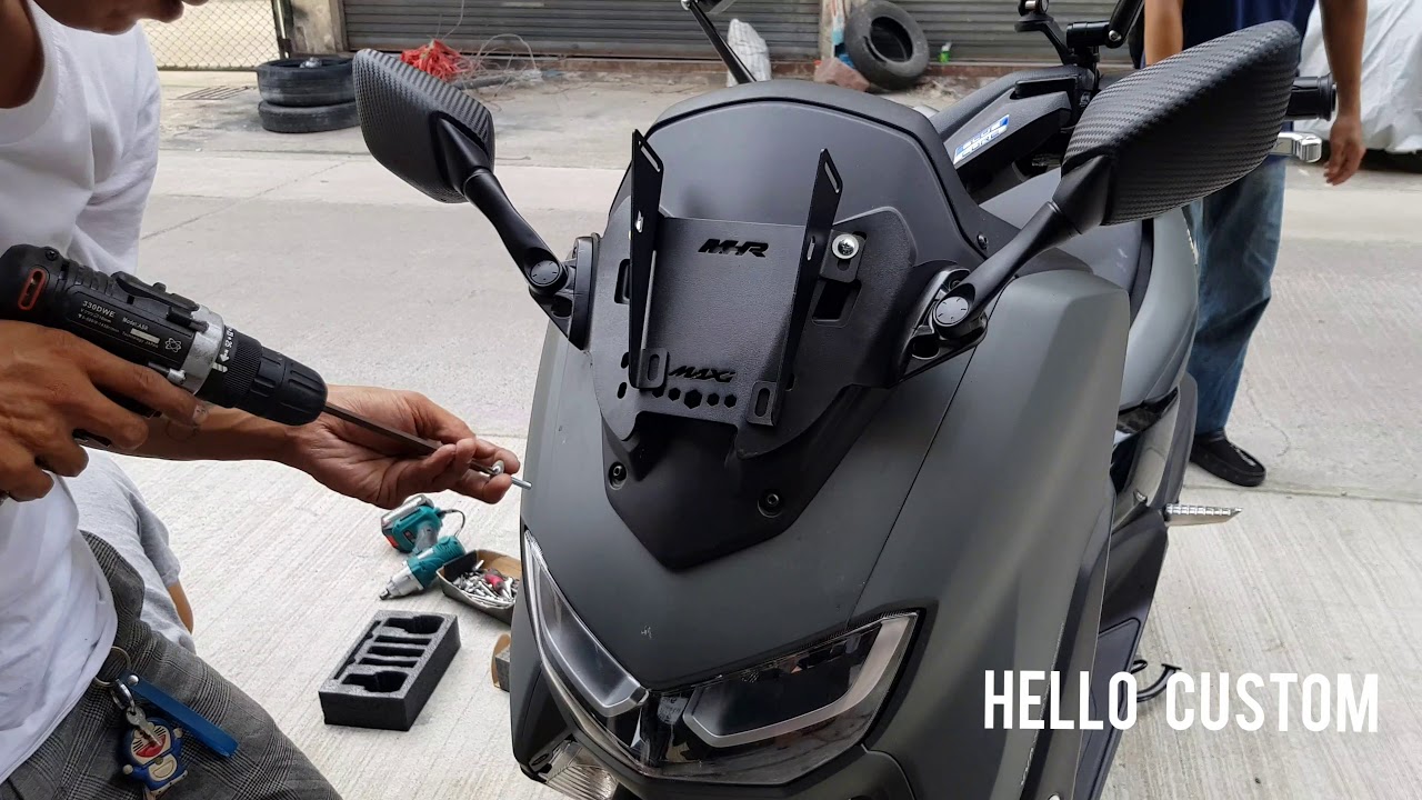 NEW NMAX 2020 วิธีติดตั้ง ชุดยกกระจก Serpo Breket Side mirror spion 뉴 엔맥스 튜닝