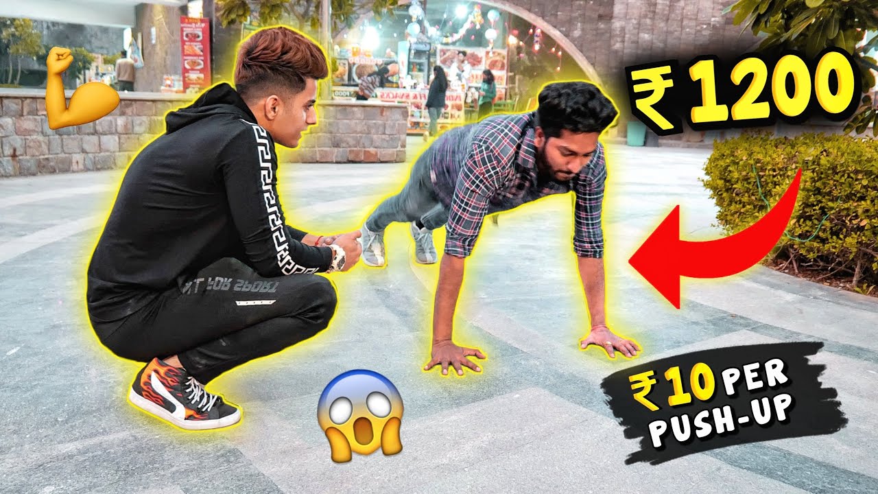 WIN 10₹ For Every Push-Up🔥 [Challenge In India]🇮🇳😱