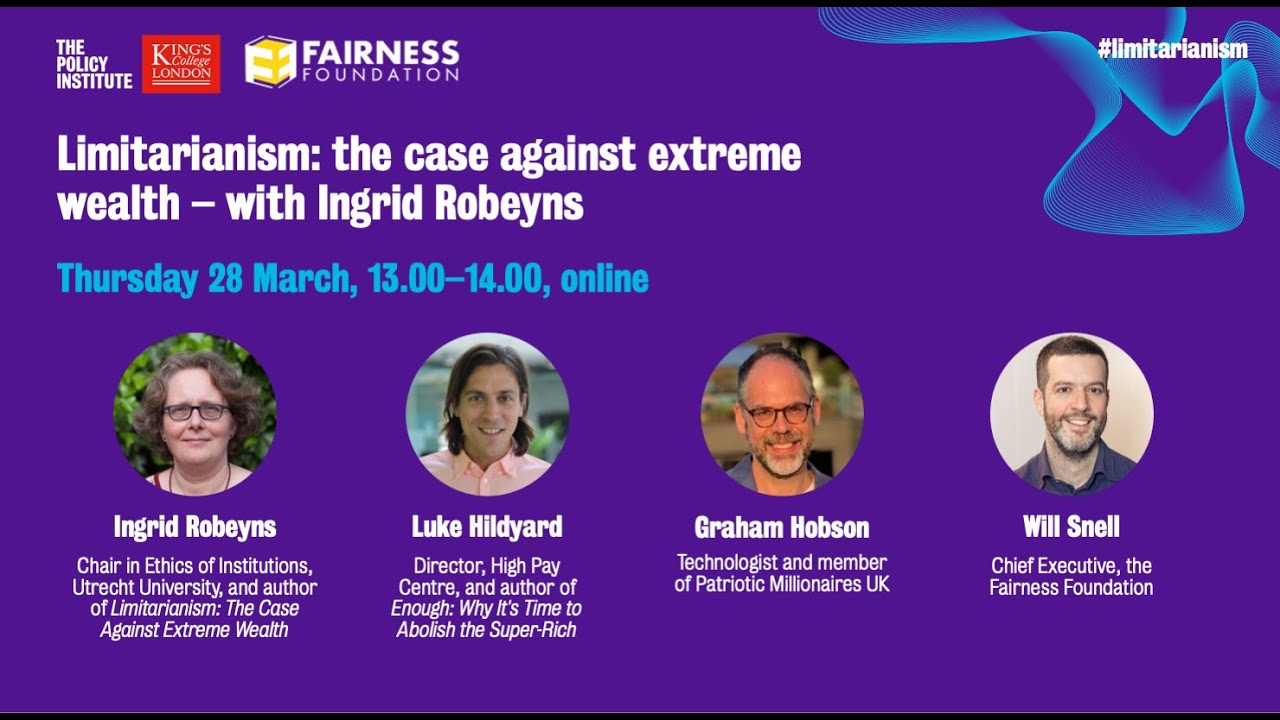 Limitarianism: The case against extreme wealth &ndash; with Ingrid Robeyns