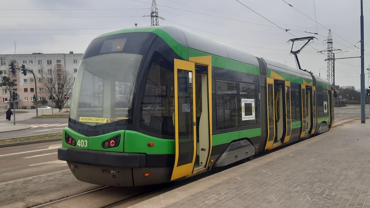 [Tramwaje Elbląskie] Pesa 121N Tramicus #403 - linia 3, kierunek Ogólna