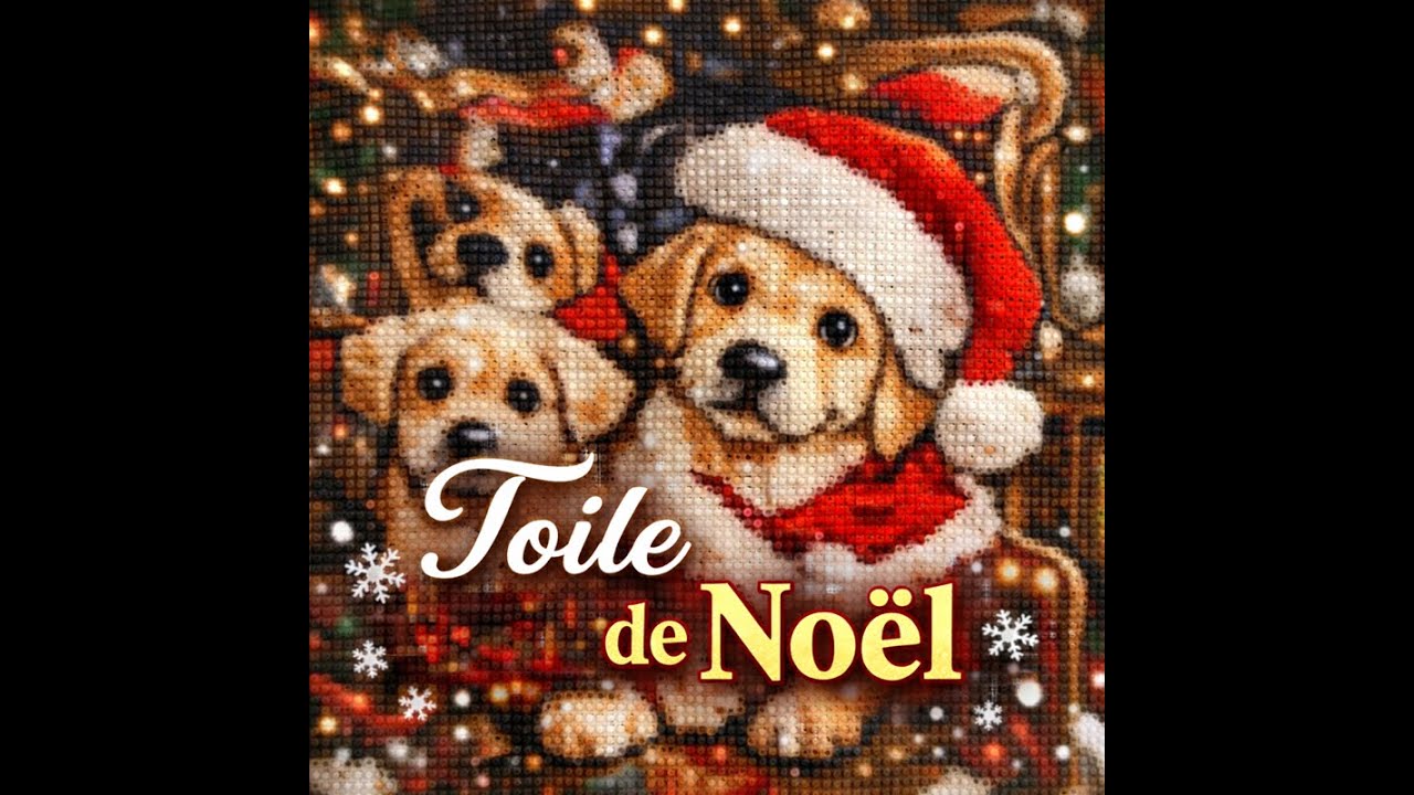 toile dp chien noël