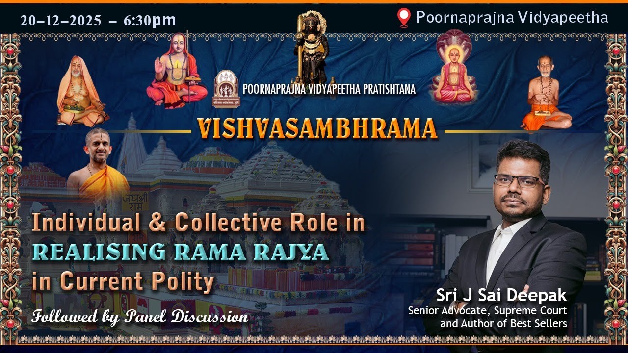 Individual & Collective role in realising RamaRajya in Current polity -J Sai Deepak 